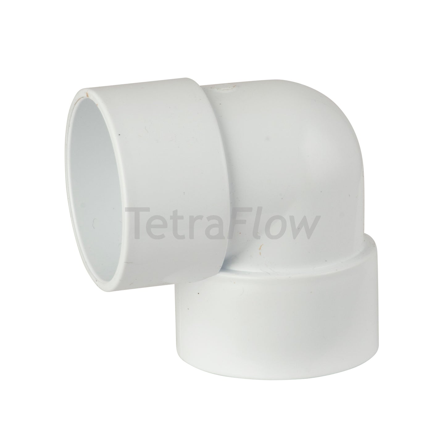Tetraflow 40mm Solvent Waste Knuckle Bend 90 White - THE DRAINAGE DISTRIBUTION COMPANY LTD