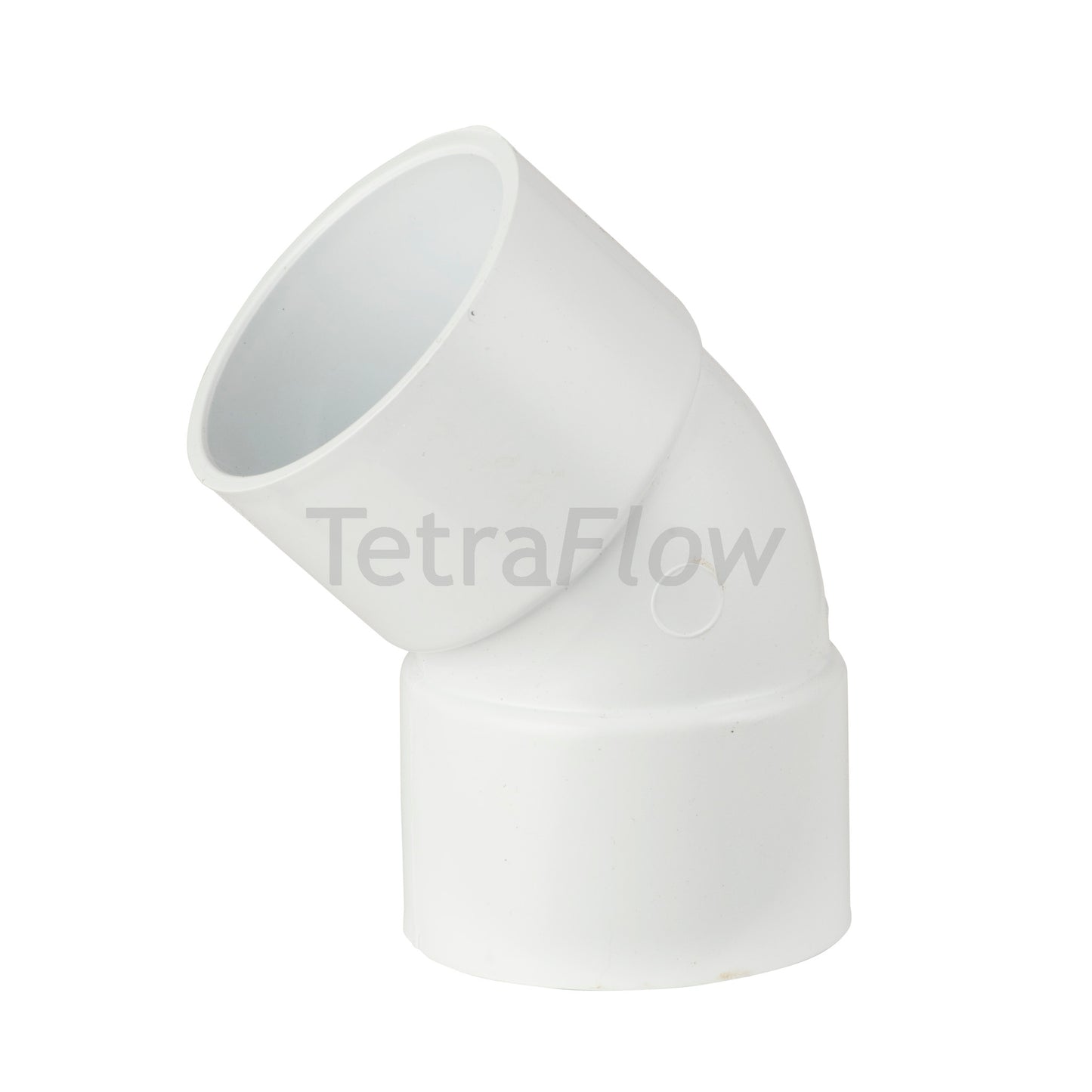 Tetraflow 32mm Solvent Waste Bend 45 White - THE DRAINAGE DISTRIBUTION COMPANY LTD