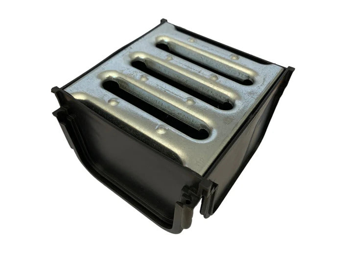 Deks Channel Drain Corner with Galvanised Grate - THE DRAINAGE DISTRIBUTION COMPANY LTD