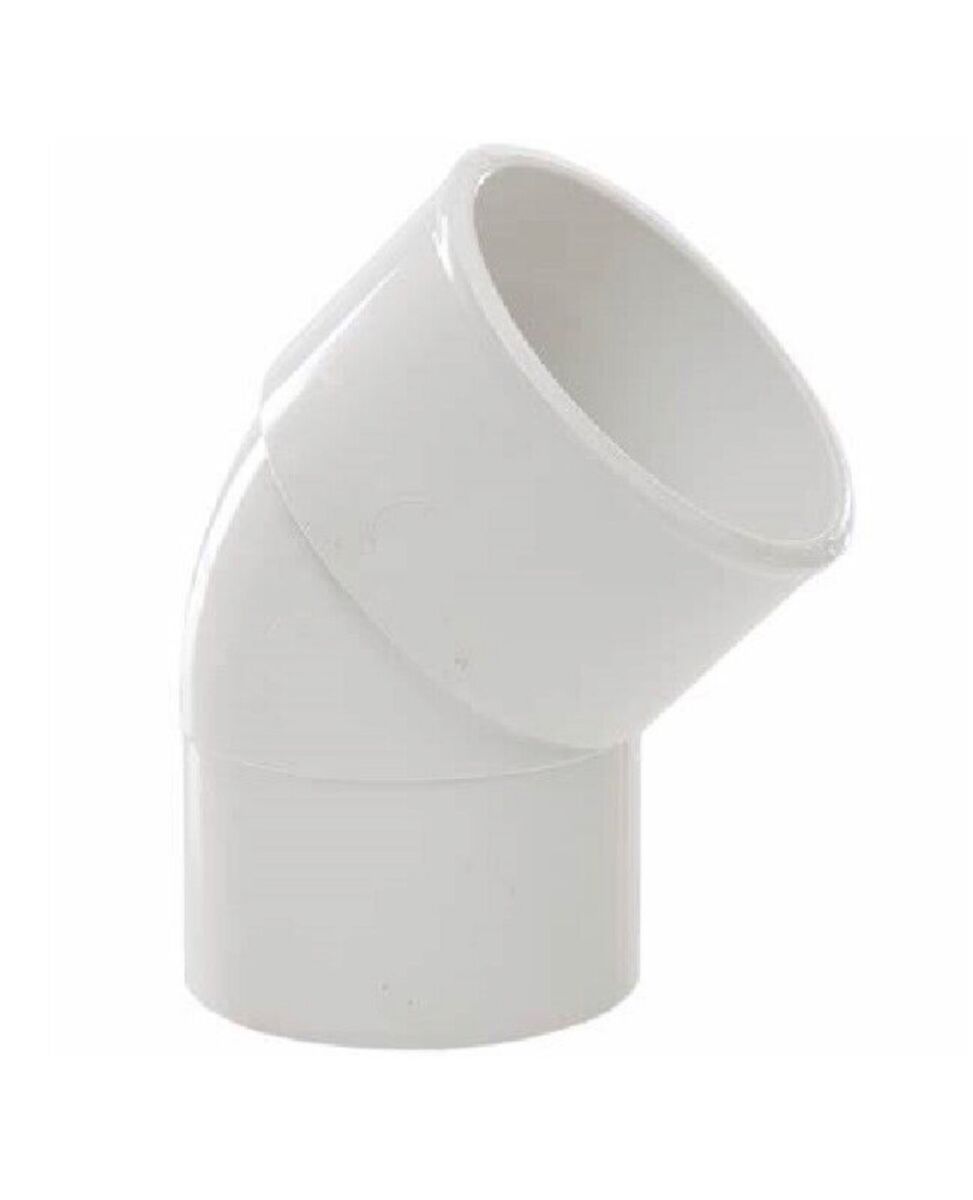 Aquaflow 40mm Solvent Waste Spigot Bend 45 White