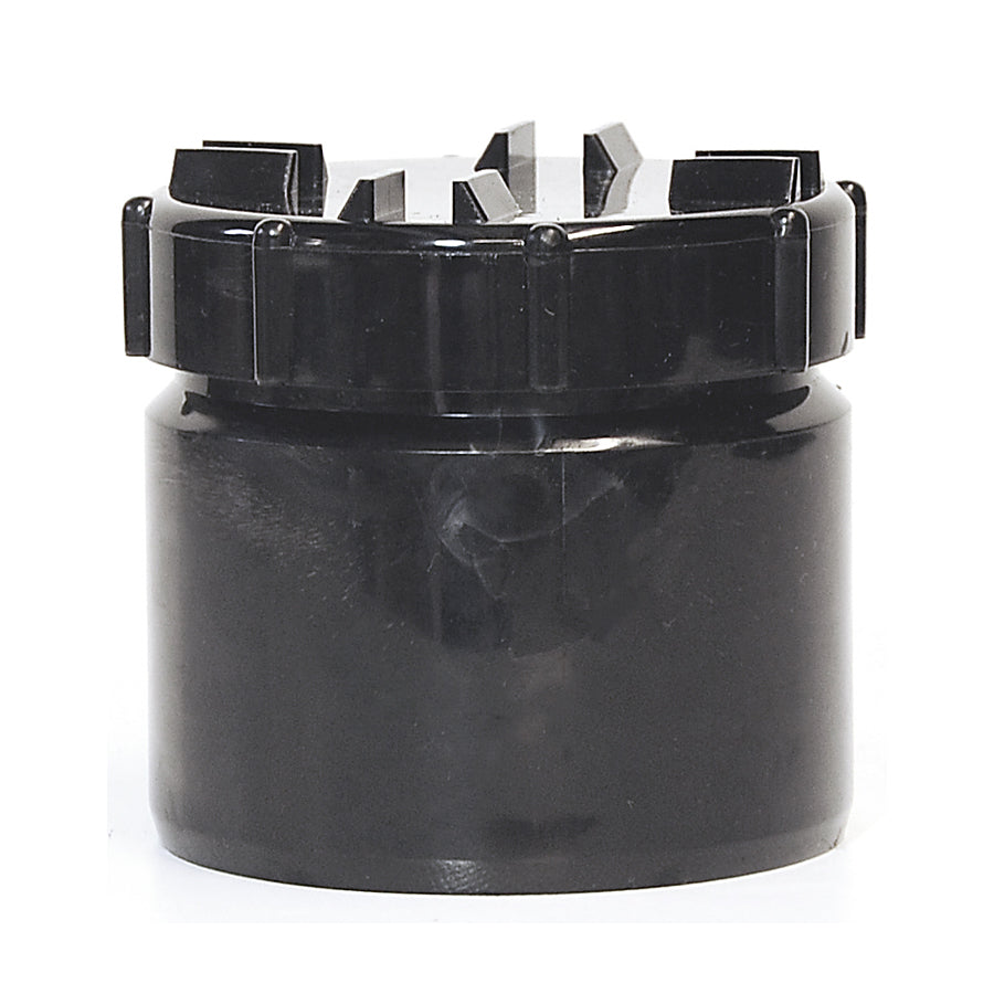 110mm Solvent Soil Access Plug with Screw Cap Black - drainagedistribution.co.uk