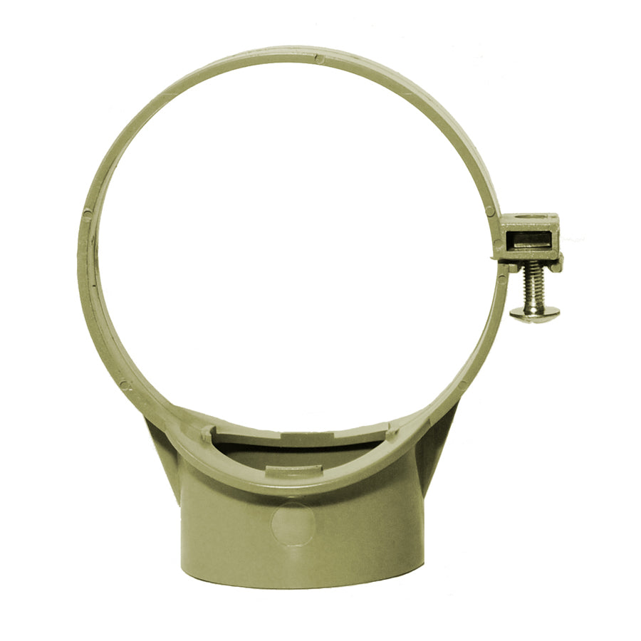 110mm Solvent Soil Strap on Boss Olive Grey - drainagedistribution.co.uk