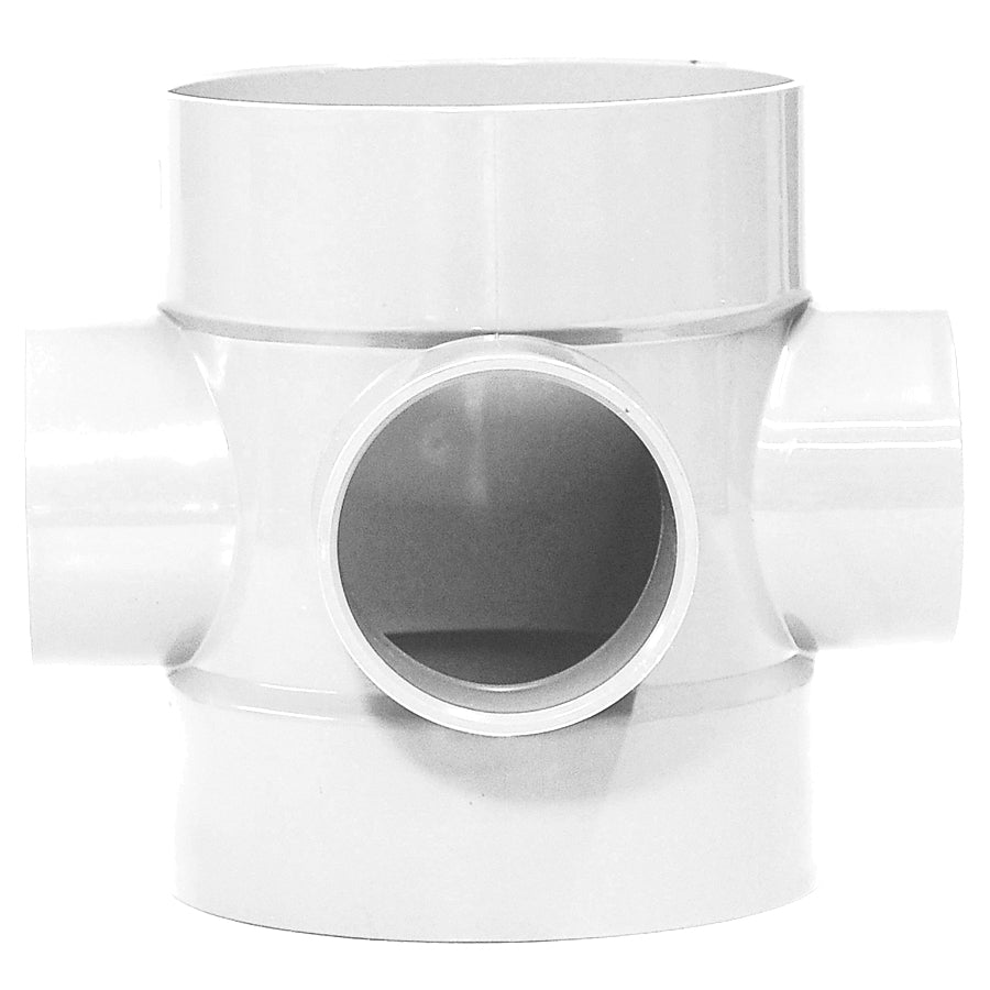 110mm Solvent Soil Short Boss Pipe Connector White - drainagedistribution.co.uk
