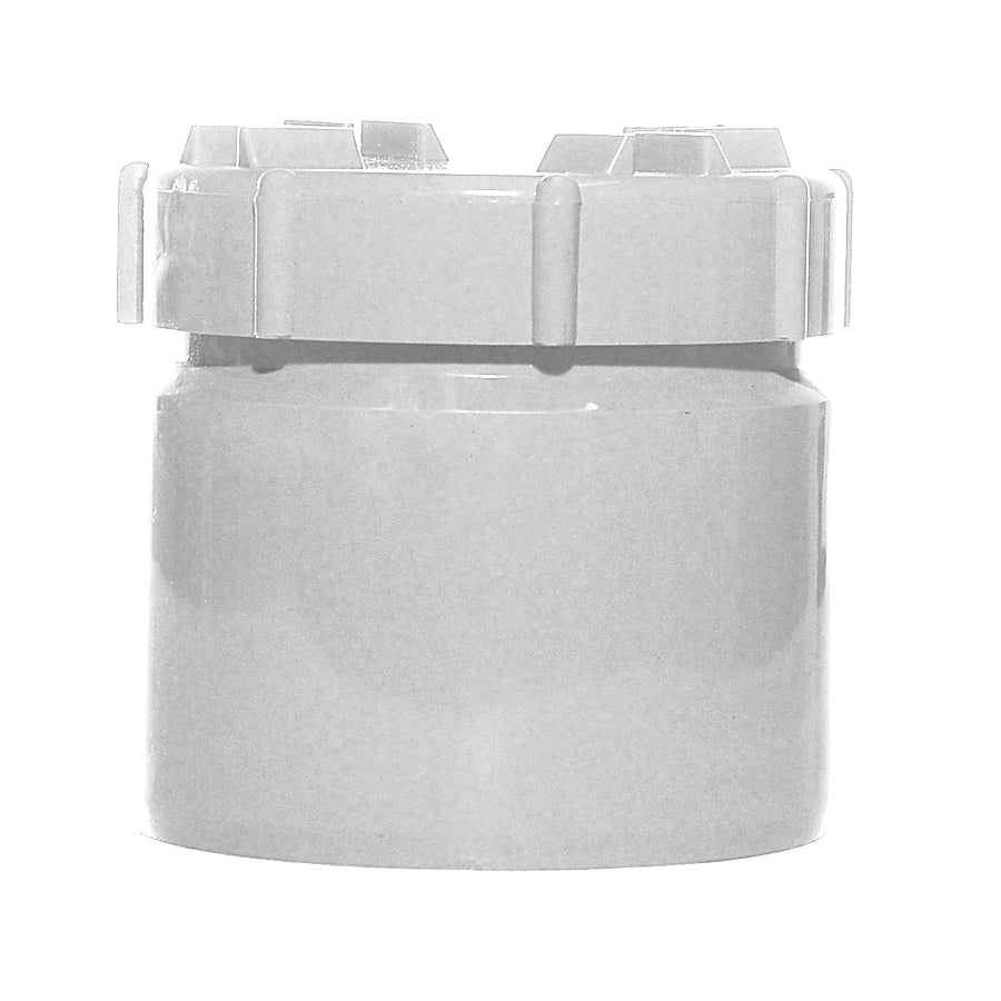 110mm Push Fit Soil Access Plug with Screw Cap White - drainagedistribution.co.uk