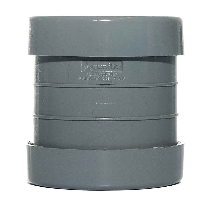 110mm Push Fit Soil Coupling Grey - drainagedistribution.co.uk