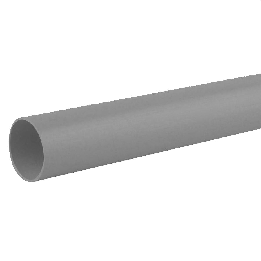Push Fit Waste Pipe Plain End 40mm x 3mtr Grey - drainagedistribution.co.uk