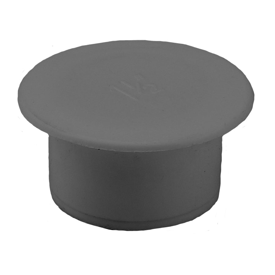 Push Fit Waste Socket Plug Grey 32mm - drainagedistribution.co.uk