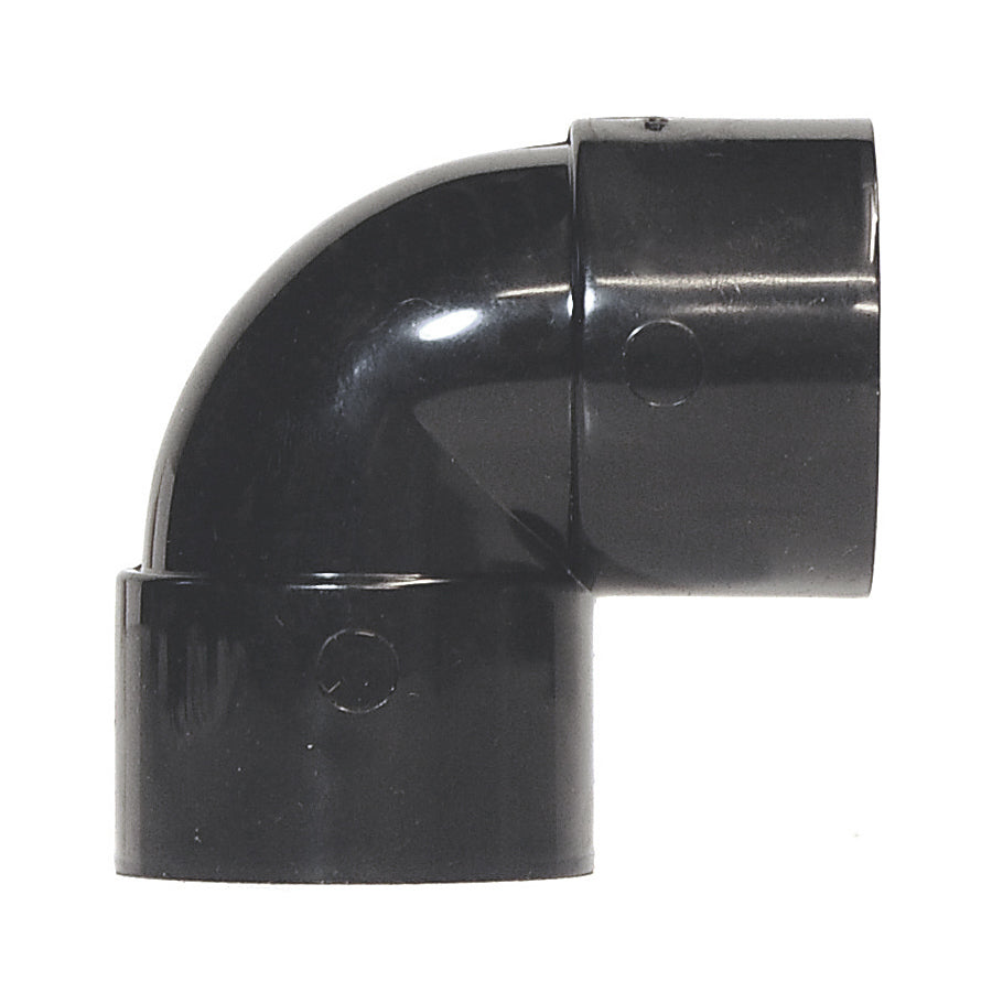32mm Solvent Waste Knuckle Bend 90 Black - drainagedistribution.co.uk