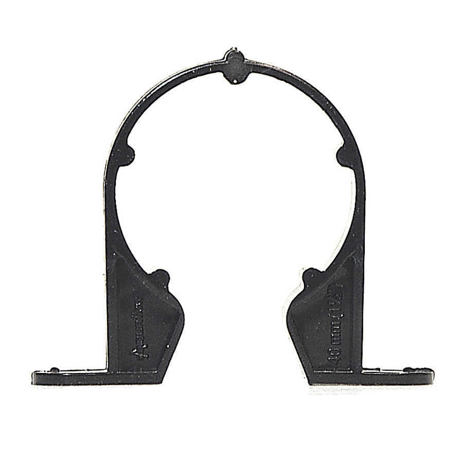 50mm Solvent Waste Pipe Support Bracket Black - drainagedistribution.co.uk