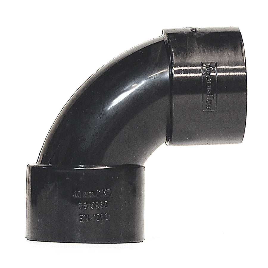 32mm Solvent Waste Swept Bend 92 Black - drainagedistribution.co.uk