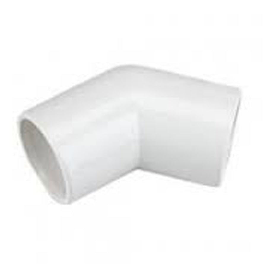 Solvent Weld Overflow Bend 45 White - drainagedistribution.co.uk