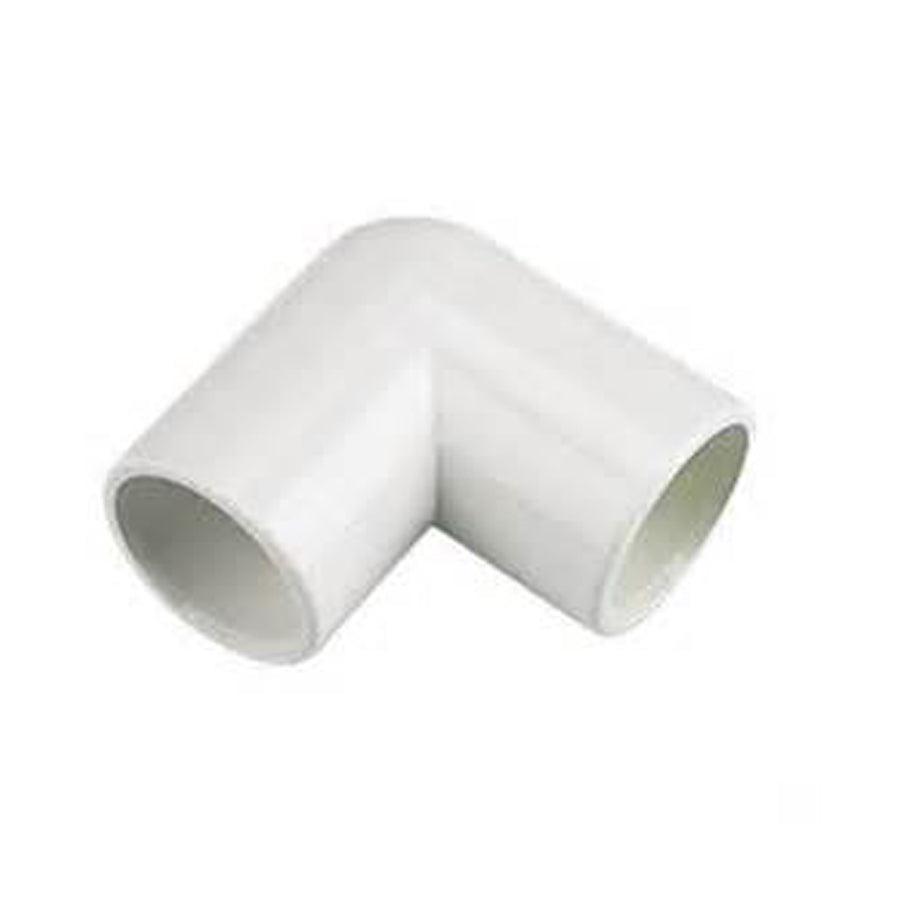 Solvent Weld Overflow 90 Bend White - drainagedistribution.co.uk