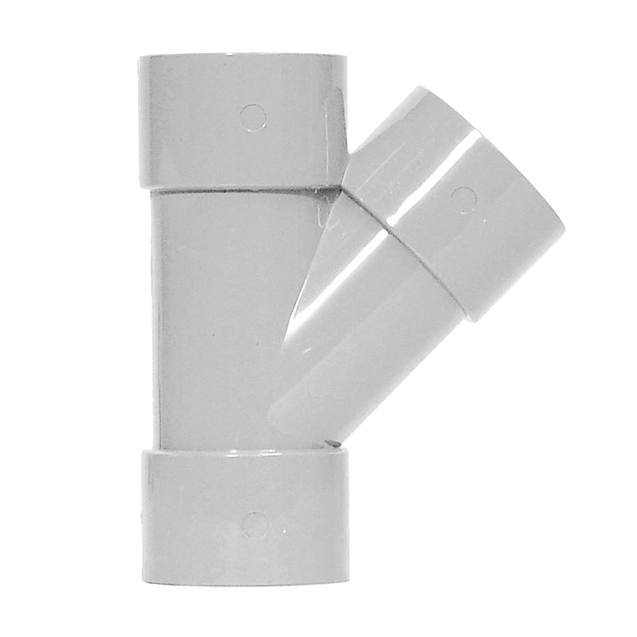 40mm Solvent Waste Branch 45 Triple Socket White - drainagedistribution.co.uk