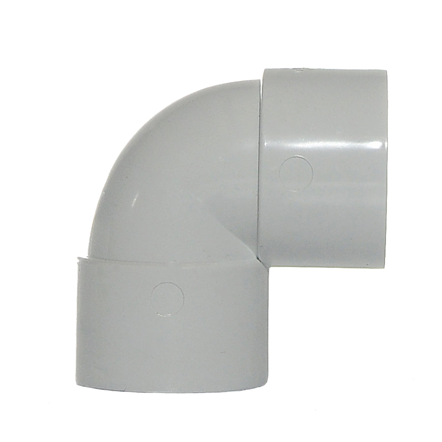 40mm Solvent Waste Knuckle Bend 90 White - drainagedistribution.co.uk