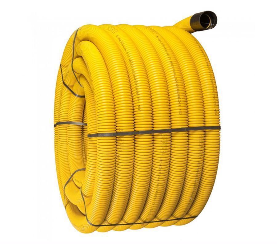 Twinwall Ducting Yellow 63mm x 50mtr - THE DRAINAGE DISTRIBUTION COMPANY