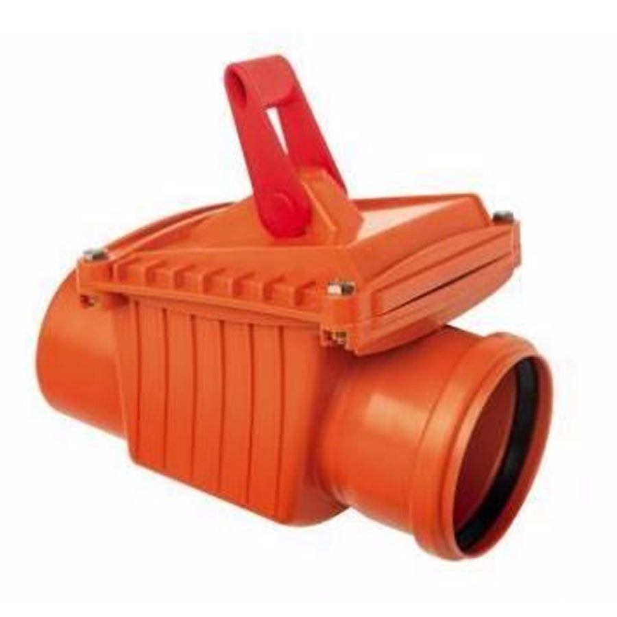 Underground Soil Pipe 110mm Non Return Valve - drainagedistribution.co.uk