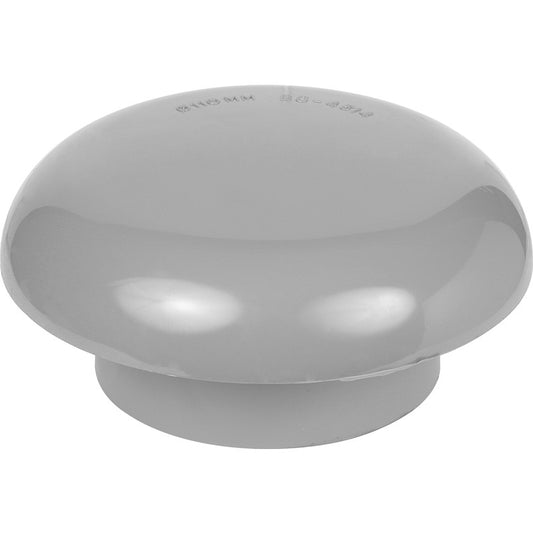 Tetraflow 110mm Push Fit Soil Mushroom Vent Cowl Grey - THE DRAINAGE DISTRIBUTION COMPANY LTD