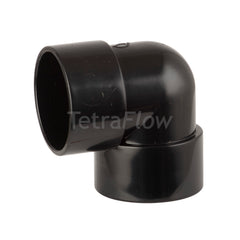 Tetraflow 40mm Solvent Waste Knuckle Bend 90 Black