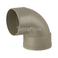 Tetraflow 110mm Solvent Soil Bend 92 Single Socket/Spigot Olive Grey