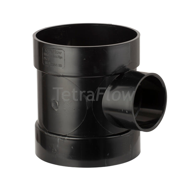 Tetraflow 110mm Solvent Soil Short Boss Pipe Connector Black 1 x 50mm ...