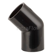 Tetraflow Solvent Weld Overflow Bend 45 Black