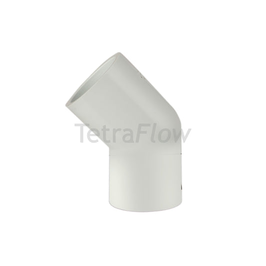 Tetraflow Solvent Weld Overflow Bend 45 White