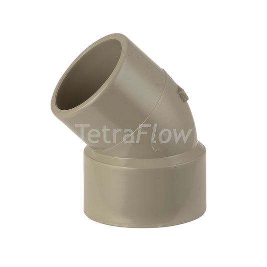 Tetraflow 32mm Solvent Waste Spigot Bend 45' Olive Grey