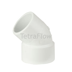 Tetraflow 40mm Solvent Waste Spigot Bend 45 White