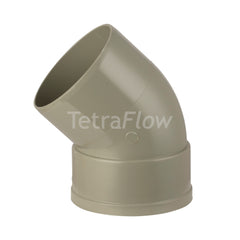 Tetraflow 110mm Solvent Soil Bend 45 Single Socket/Spigot Olive Grey