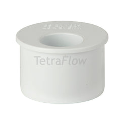 Tetraflow Solvent Weld Overflow Reducer 3/4 x 40mm White