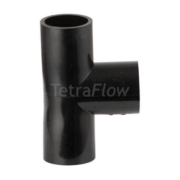 Tetraflow Solvent Weld Overflow Tee Branch Black