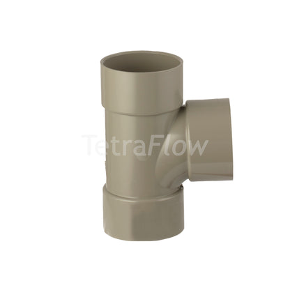 Tetraflow 32mm Solvent Waste Branch 92 Triple Socket Olive Grey