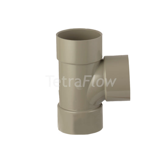 Tetraflow 40mm Solvent Waste Branch 92 Triple Socket Olive Grey