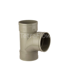 Tetraflow 110mm Solvent Soil Branch 92 Triple Socket Olive Grey No Boss