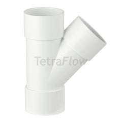 Tetraflow 50mm Solvent Waste Branch 45 Triple Socket White