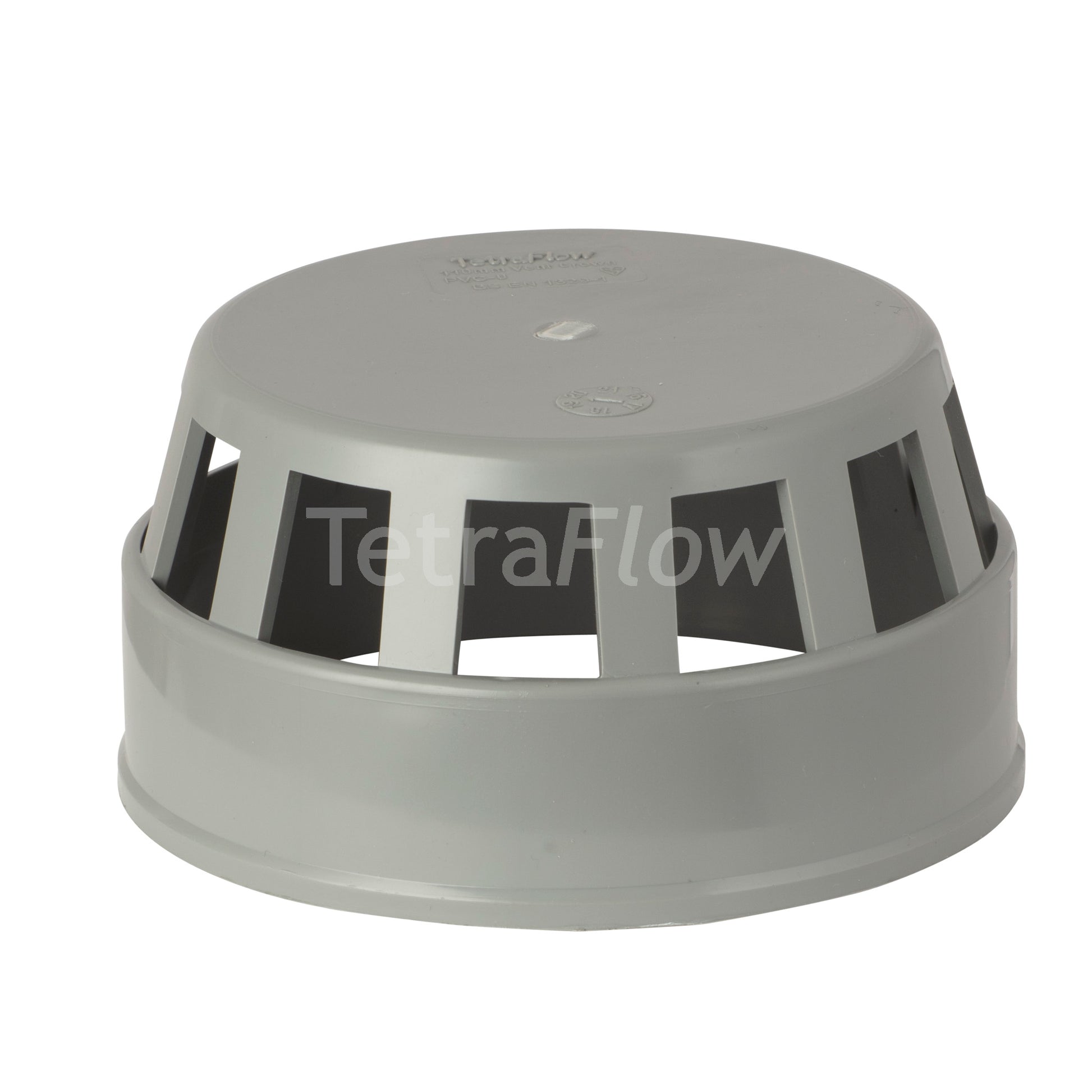 Tetraflow 110mm Push Fit Soil Vent Cowl Grey - THE DRAINAGE DISTRIBUTION COMPANY LTD