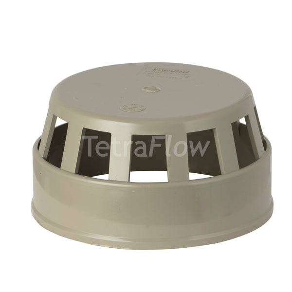 Tetraflow 110mm Solvent Soil Vent Cowl Olive Grey