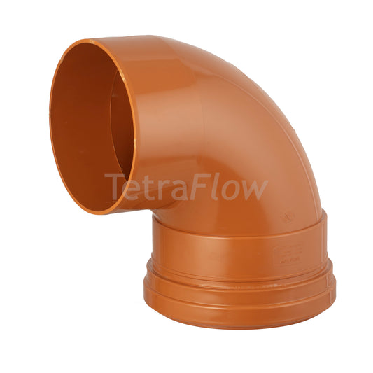 Tetraflow Underground Soil Pipe 110mm Bend 92° Socket / Spigot