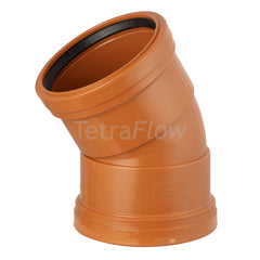 Tetraflow Underground Soil Pipe 110mm Bend 30° Double Socket