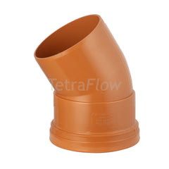 Tetraflow Underground Soil Pipe 110mm 30° Bend Single Socket/Spigot