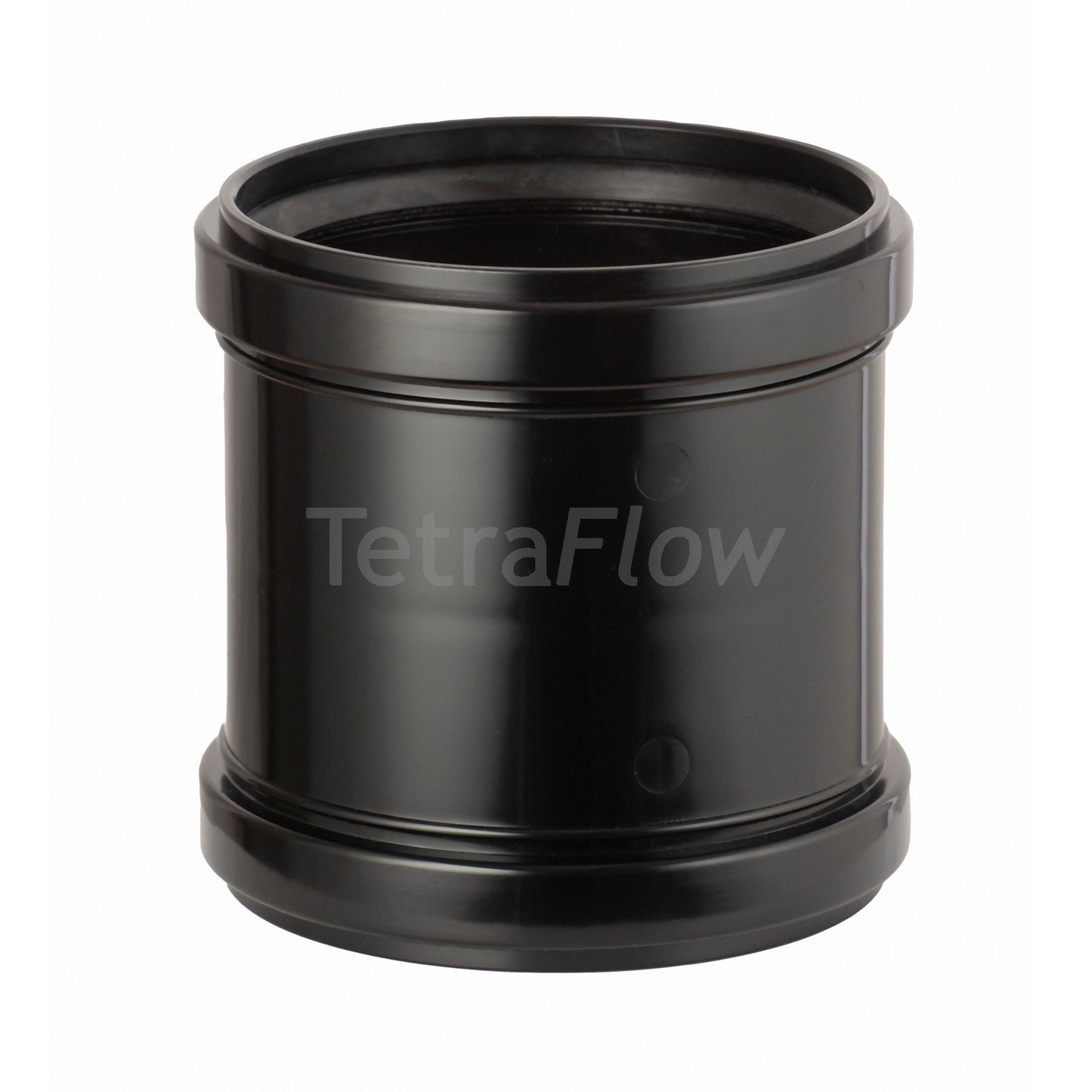 Tetraflow 110mm Push Fit Soil Coupling Black - THE DRAINAGE DISTRIBUTION COMPANY LTD