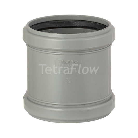 Tetraflow 110mm Push Fit Soil Coupling Grey - THE DRAINAGE DISTRIBUTION COMPANY LTD