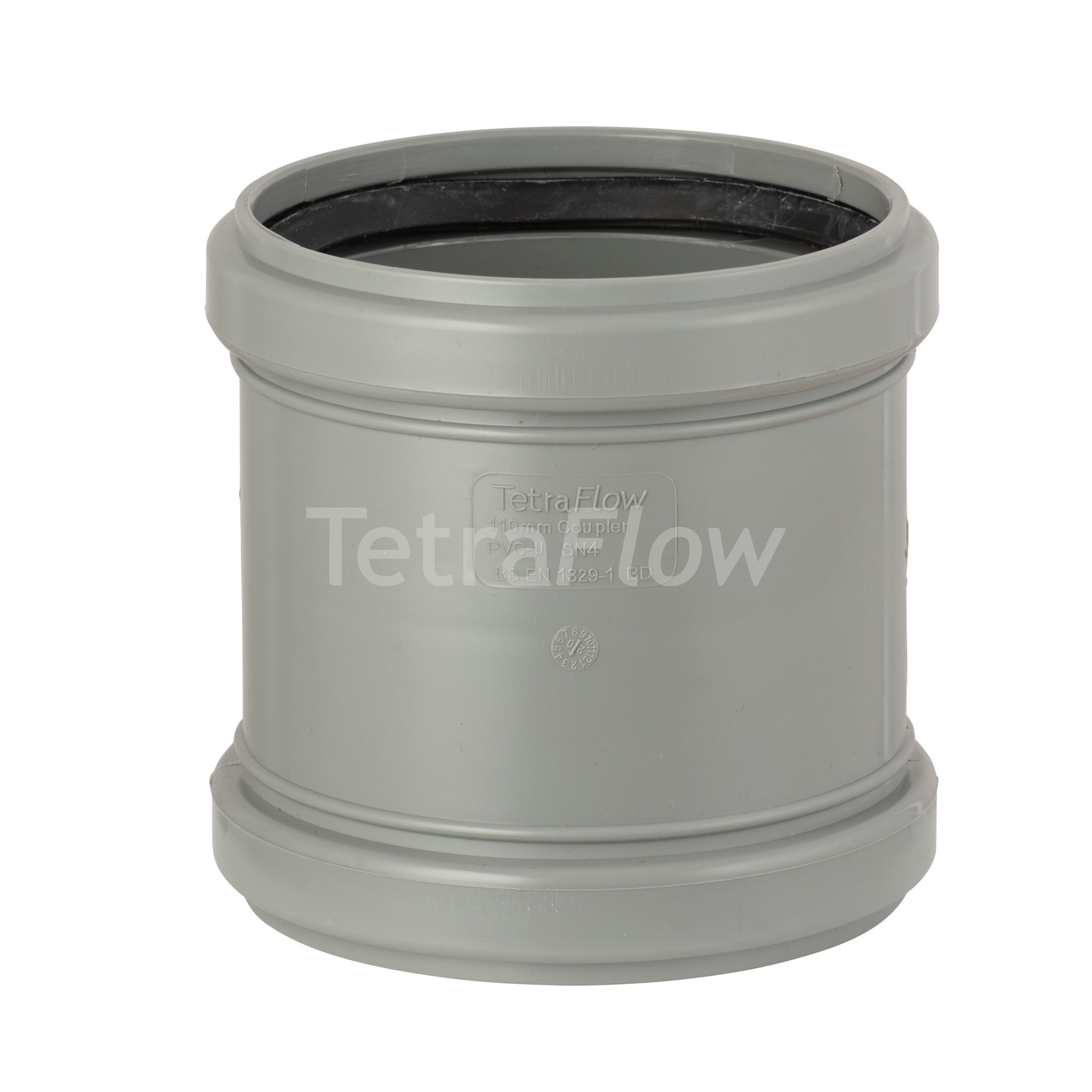Tetraflow 110mm Push Fit Soil Slip Coupling Grey - THE DRAINAGE DISTRIBUTION COMPANY LTD