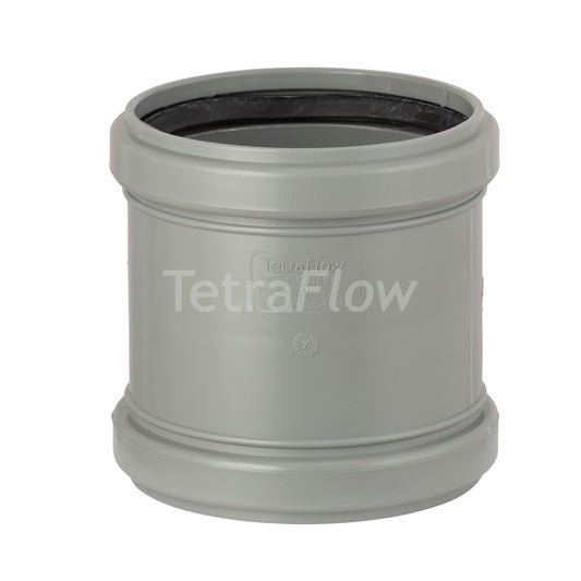 Tetraflow 110mm Push Fit Soil Slip Coupling Grey - THE DRAINAGE DISTRIBUTION COMPANY LTD