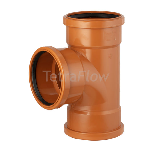 Tetraflow Underground Soil Pipe 110mm Branch 87.5° Triple Socket