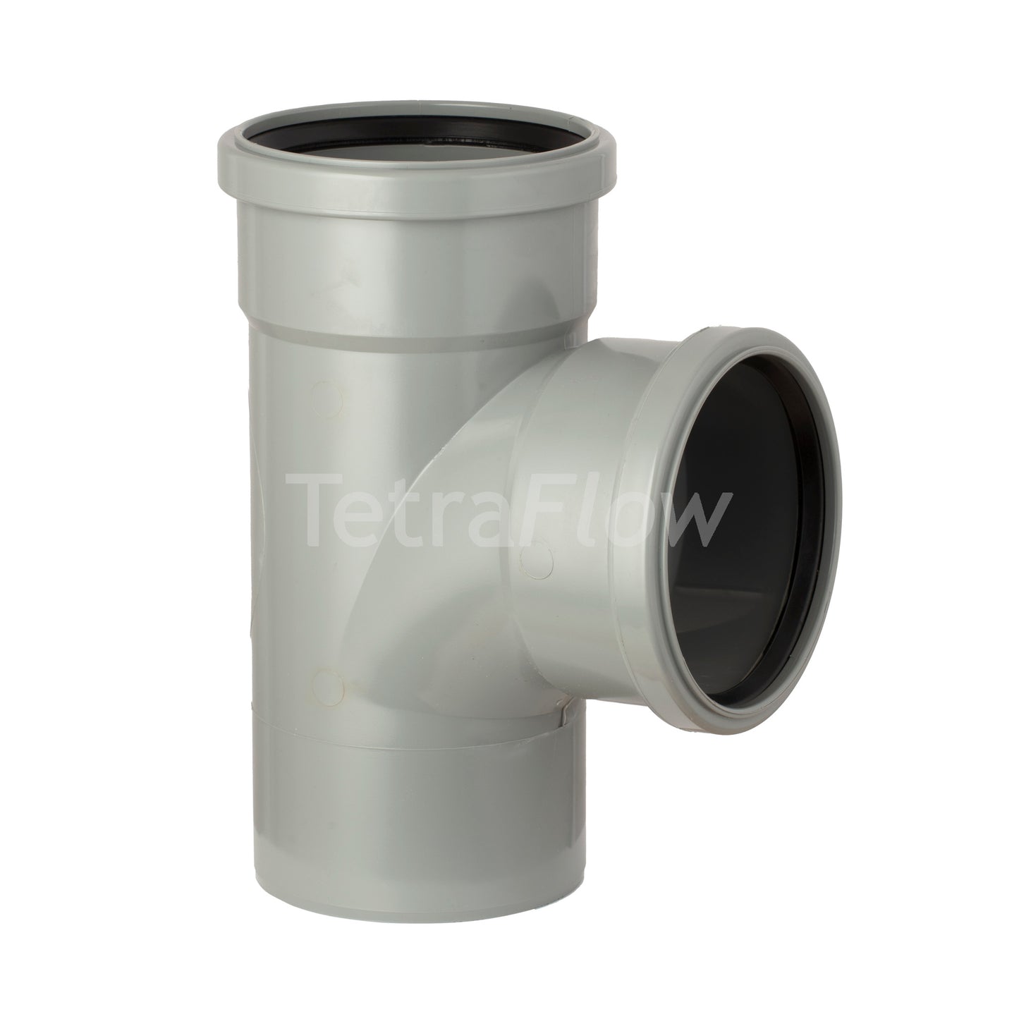 Tetraflow 110mm Push Fit Soil Branch 92 Spigot/Double Socket Grey - THE DRAINAGE DISTRIBUTION COMPANY LTD