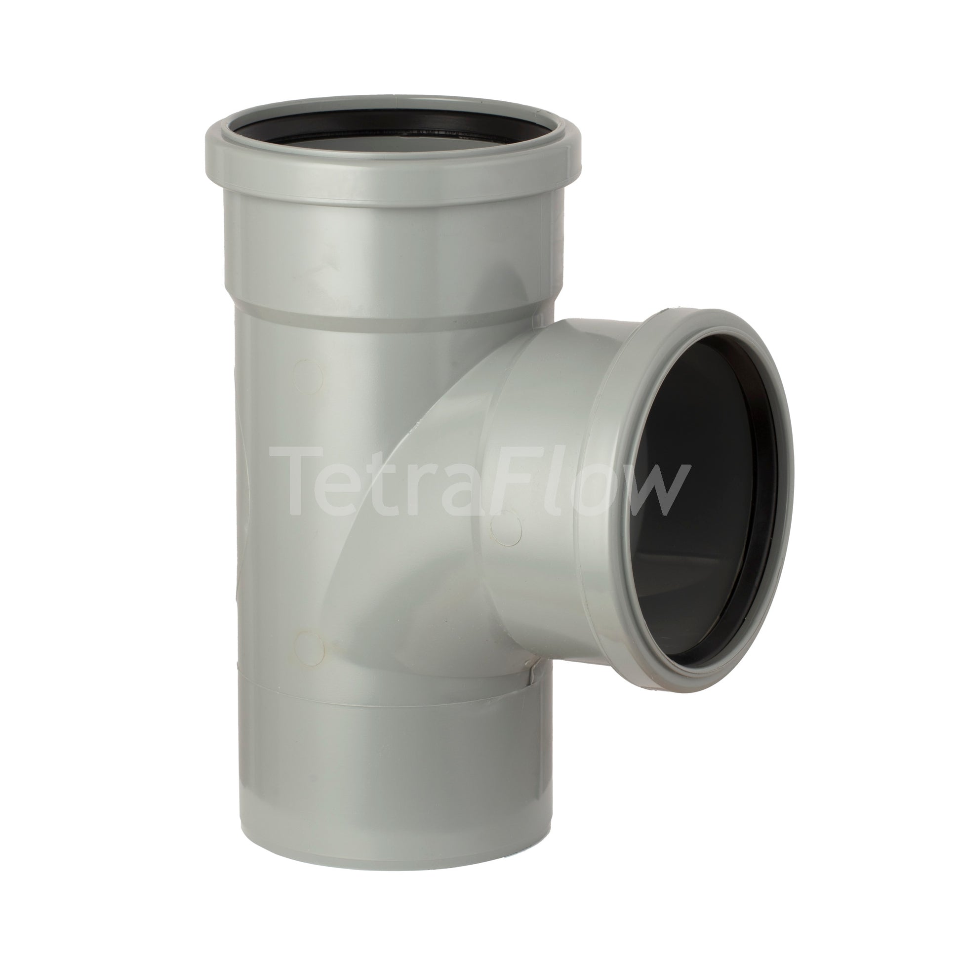 Tetraflow 110mm Push Fit Soil Branch 92 Spigot/Double Socket Grey - THE DRAINAGE DISTRIBUTION COMPANY LTD