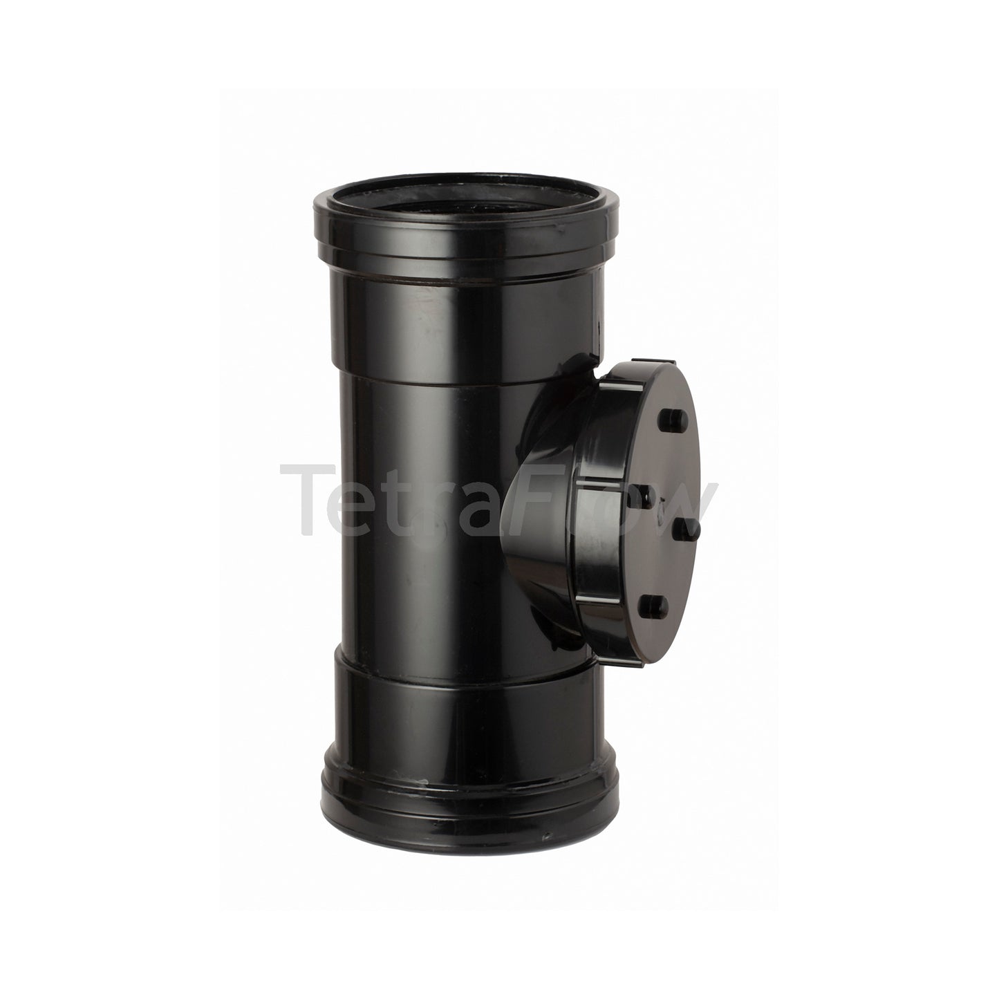 Tetraflow 110mm Push Fit Soil Access Pipe Black - THE DRAINAGE DISTRIBUTION COMPANY LTD