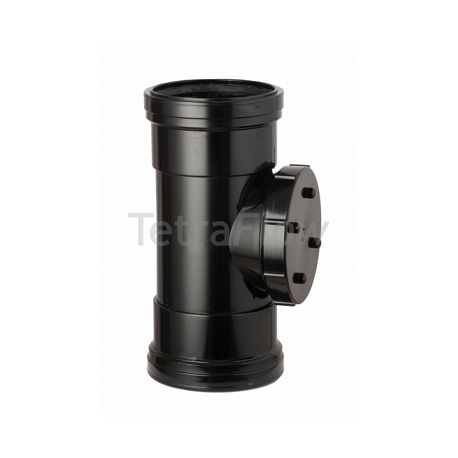 Tetraflow 110mm Push Fit Soil Access Pipe Black - THE DRAINAGE DISTRIBUTION COMPANY LTD