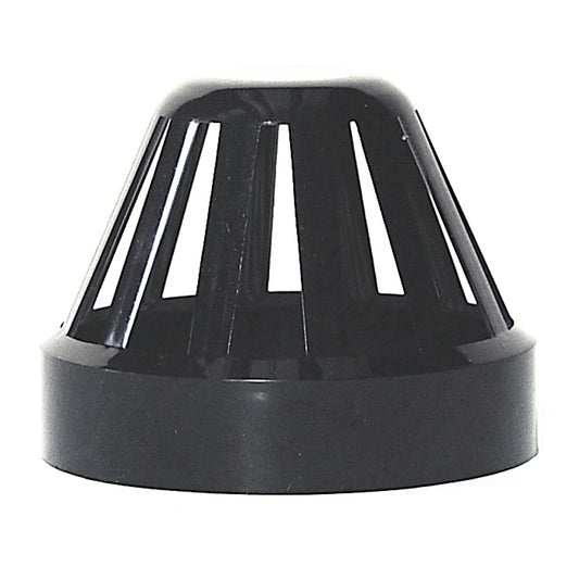 110mm Solvent Soil Vent Cowl Black - drainagedistribution.co.uk